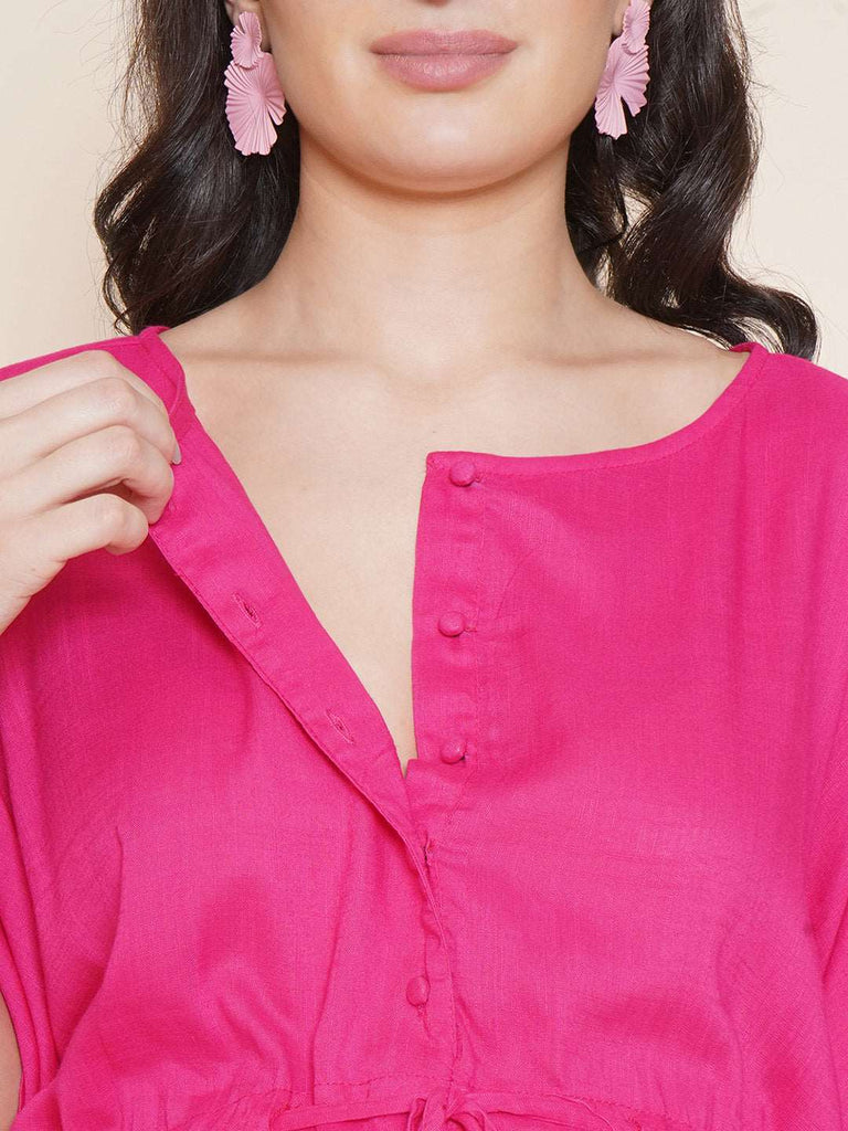 Pink Maternity Kaftan Set 