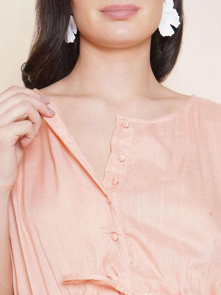 Peach Maternity Kaftan Set 