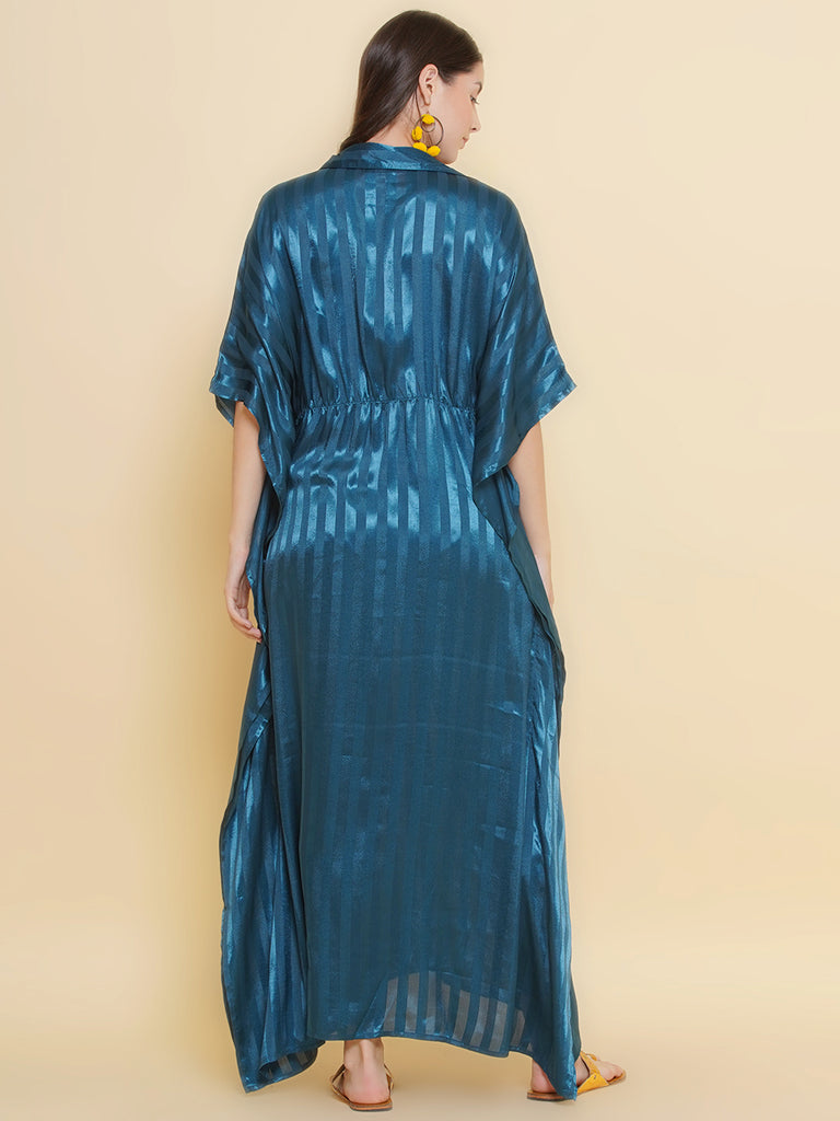 Blue Maternity & Nursing Kaftaan Dress