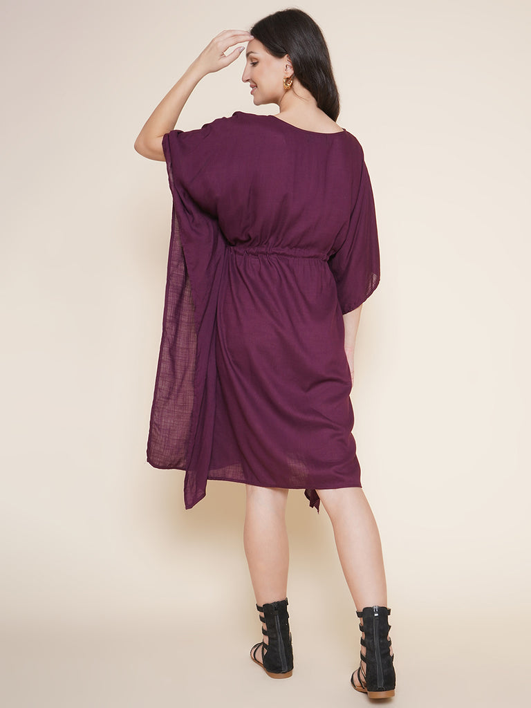 Purple Maternity and Nursing Kaftan For Mom-to-be