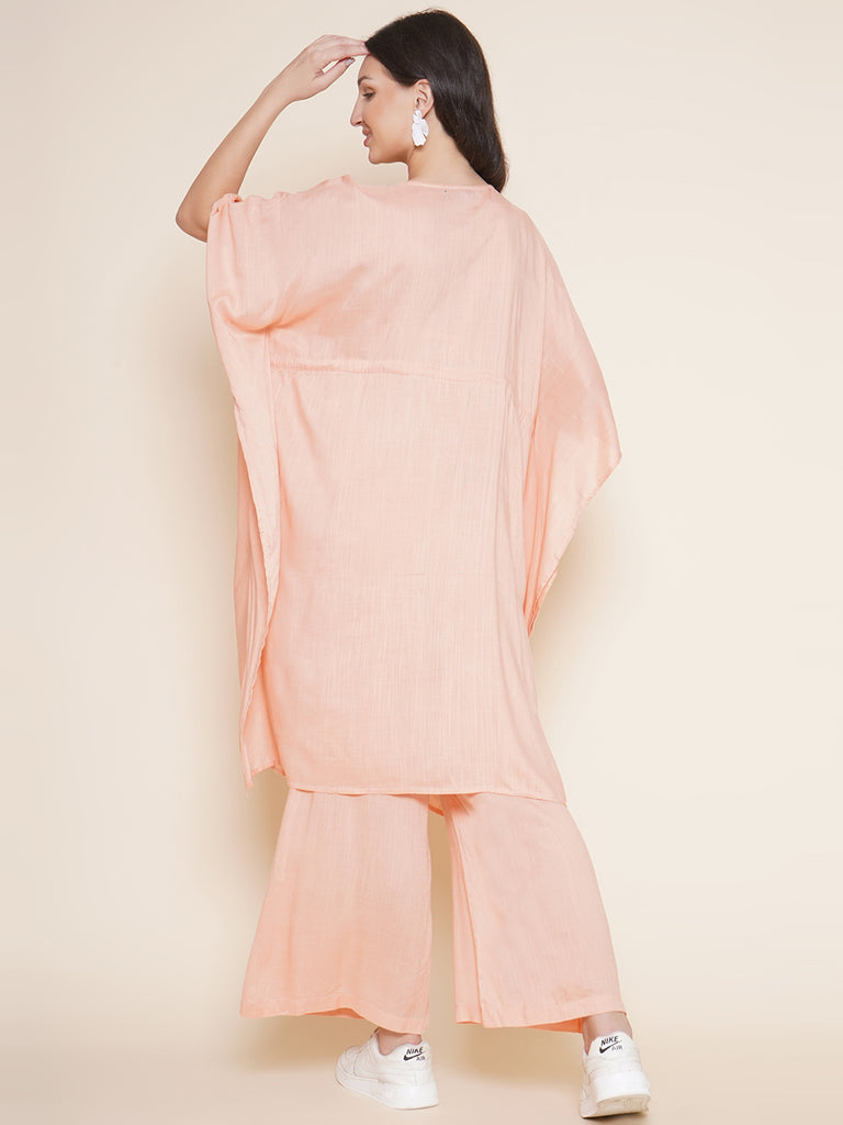Peach Maternity Kaftan Set 