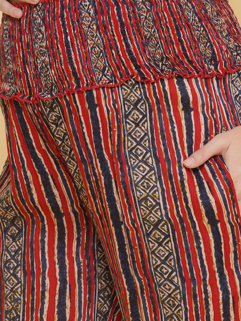 Red Maternity and Feeding Kurta