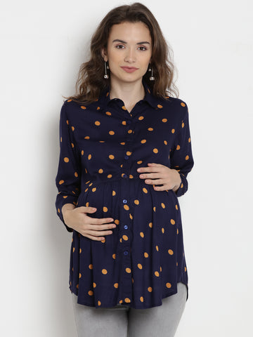Navy Maternity and Pregnancy Top