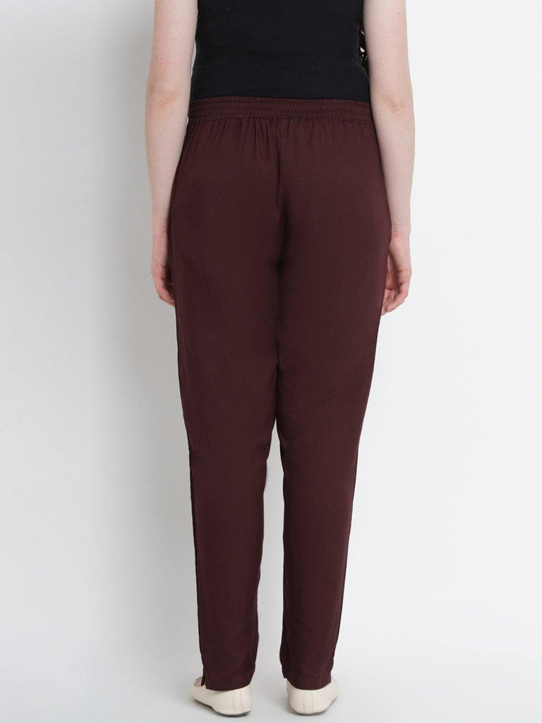 Brown Maternity High waisted Pants and Nursing Loungewear