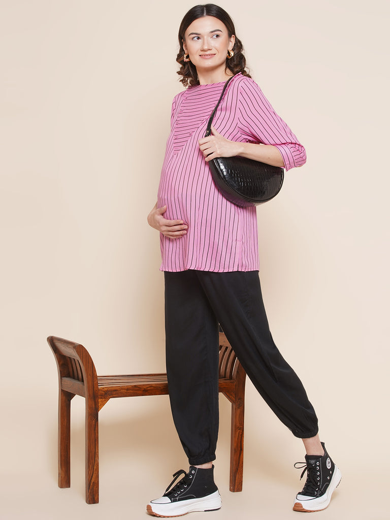 Isabella Oliver Maternity Eda Trousers Classic Navy at John Lewis   Partners