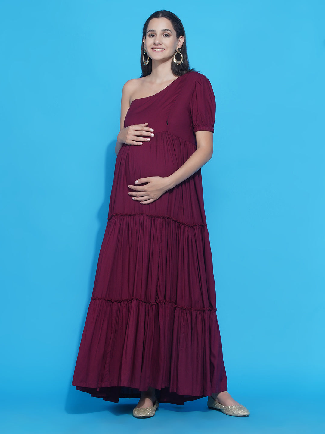 Illusion Maternity Dresses See Through Women Off Shoulder Half Sleeves  Ruched Tulle Feather Prom Dress For Photo Shoot Baby Shower From Click_me,  $80.41 | DHgate.Com