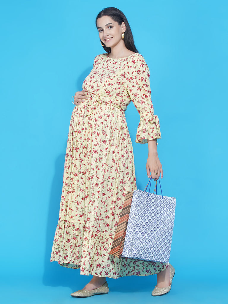 Floral Printed Maternity & Nursing Gown Dress at Rs 1609 | Pregnancy  clothes, Pregnancy wear, Maternity fashion - Prathmesh Enterprises, Mumbai  | ID: 26131323391