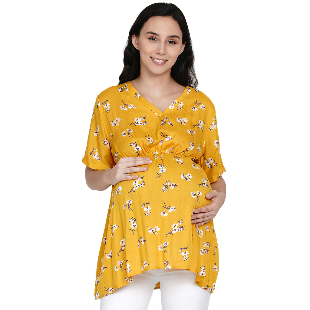 Yellow Maternity and Pregnancy Top