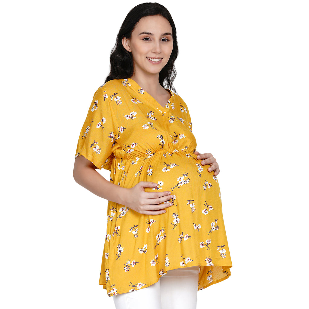 Yellow Maternity and Pregnancy Top